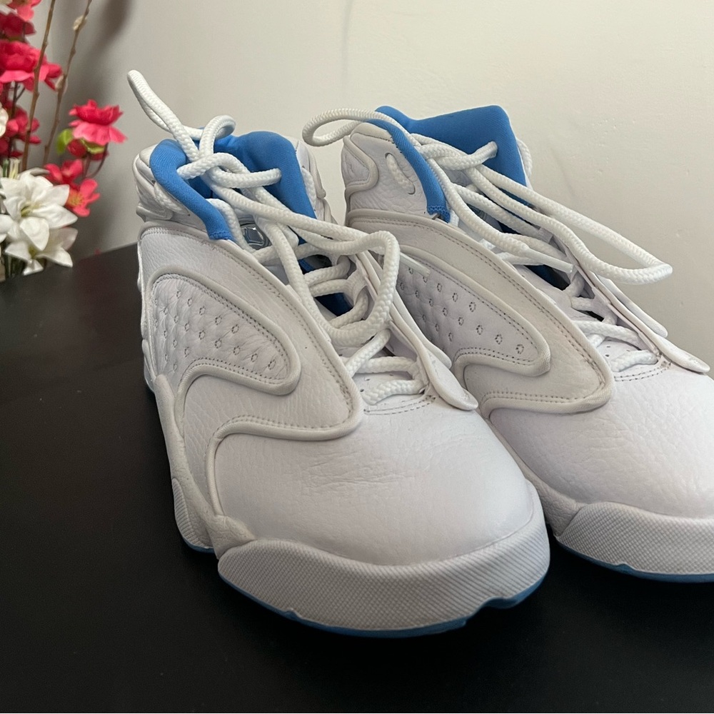 Jordan White and Blue Women's Sneakers